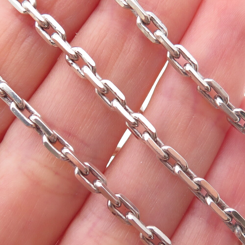 925 Sterling Silver Vintage Germany Cable Chain Necklace 16"